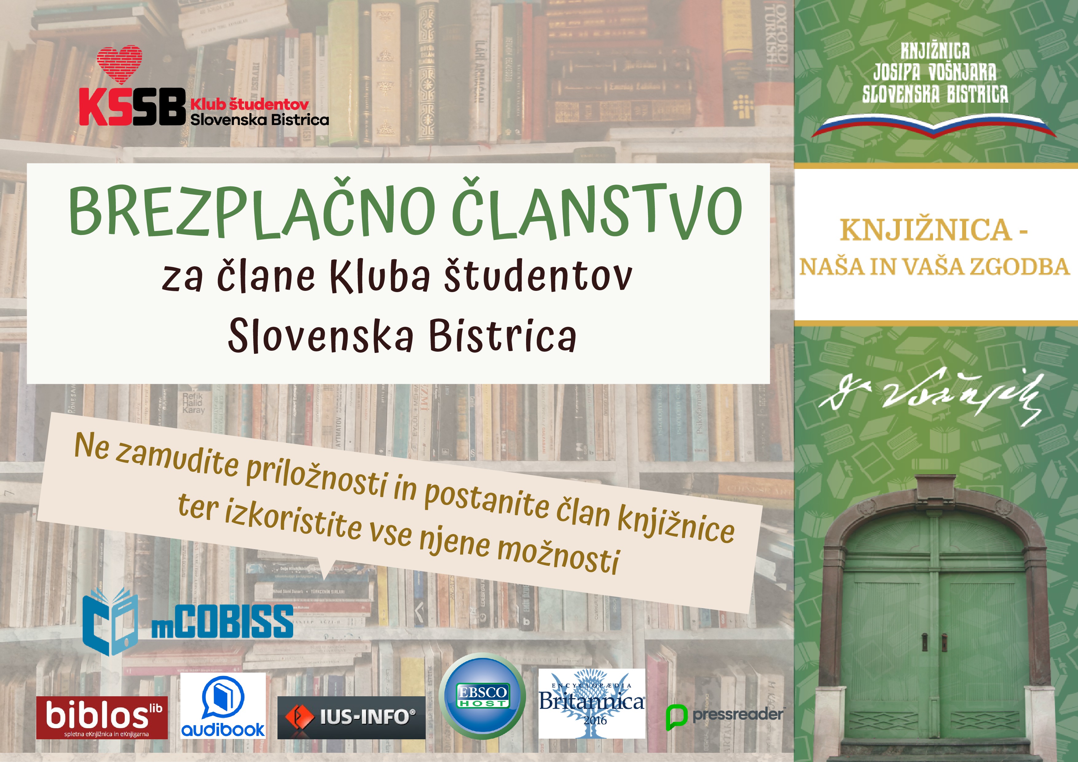 Brezplačno članstvo za člane kluba študentov Slovenska Bistrica 1 1 page 0